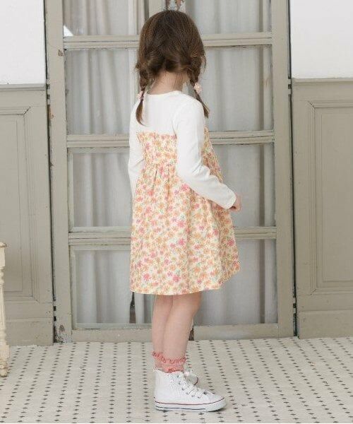 KP / ケーピー ミニ丈・ひざ丈ワンピース | KP コスモス柄レイヤード風長袖ワンピース(80～150) | 詳細8