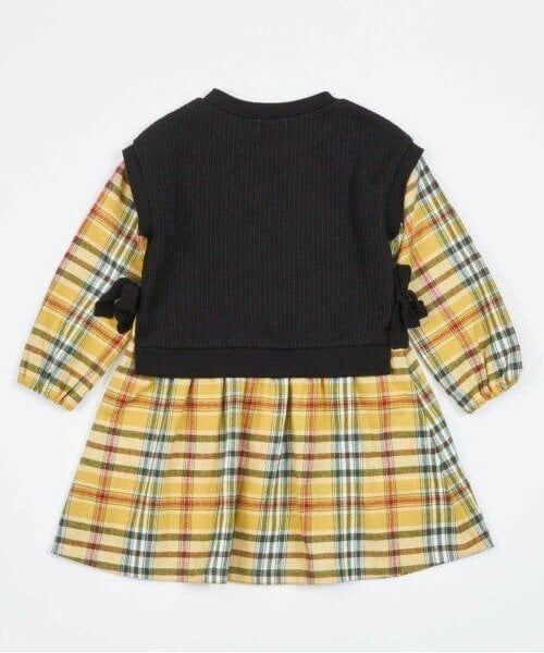KP / ケーピー ミニ丈・ひざ丈ワンピース | KP レイヤード風チェックワンピース(90～160) | 詳細1