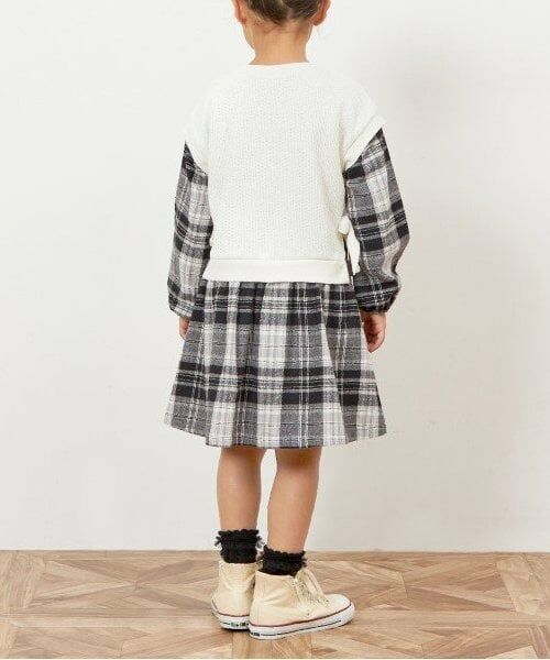 KP / ケーピー ミニ丈・ひざ丈ワンピース | KP レイヤード風チェックワンピース(90～160) | 詳細10