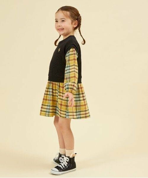 KP / ケーピー ミニ丈・ひざ丈ワンピース | KP レイヤード風チェックワンピース(90～160) | 詳細14