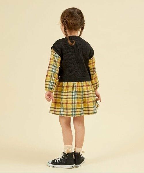 KP / ケーピー ミニ丈・ひざ丈ワンピース | KP レイヤード風チェックワンピース(90～160) | 詳細15