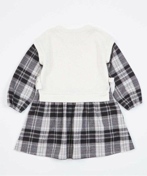 KP / ケーピー ミニ丈・ひざ丈ワンピース | KP レイヤード風チェックワンピース(90～160) | 詳細2