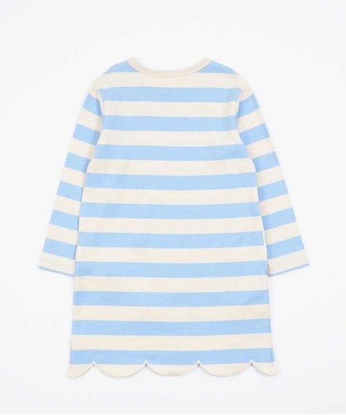KP / ケーピー ミニ丈・ひざ丈ワンピース | KP 太ボーダー裾スカラップワンピース(90～160) | 詳細12
