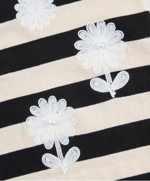 KP / ケーピー ミニ丈・ひざ丈ワンピース | KP 太ボーダー裾スカラップワンピース(90～160) | 詳細14