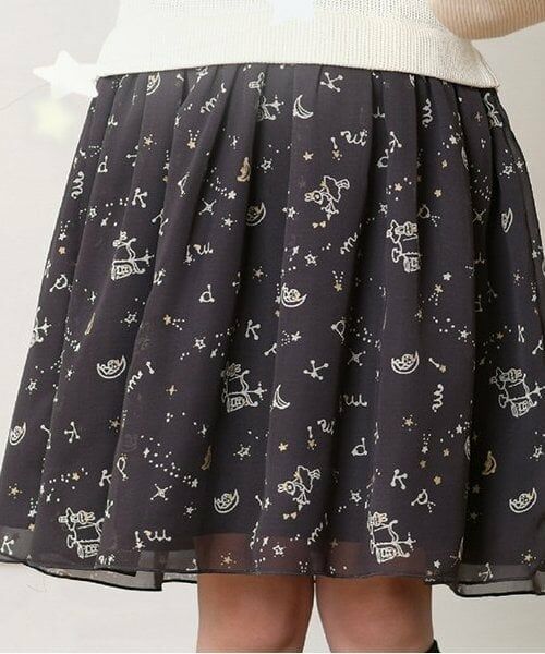 KP / ケーピー ミニ丈・ひざ丈ワンピース | KP 星座柄シフォンワンピース(90～150) | 詳細4