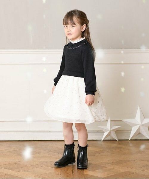 KP / ケーピー ミニ丈・ひざ丈ワンピース | KP 星座柄シフォンワンピース(90～150) | 詳細5