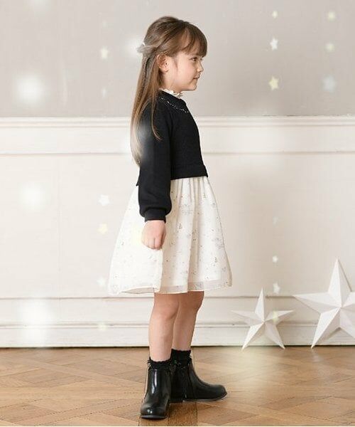 KP / ケーピー ミニ丈・ひざ丈ワンピース | KP 星座柄シフォンワンピース(90～150) | 詳細7