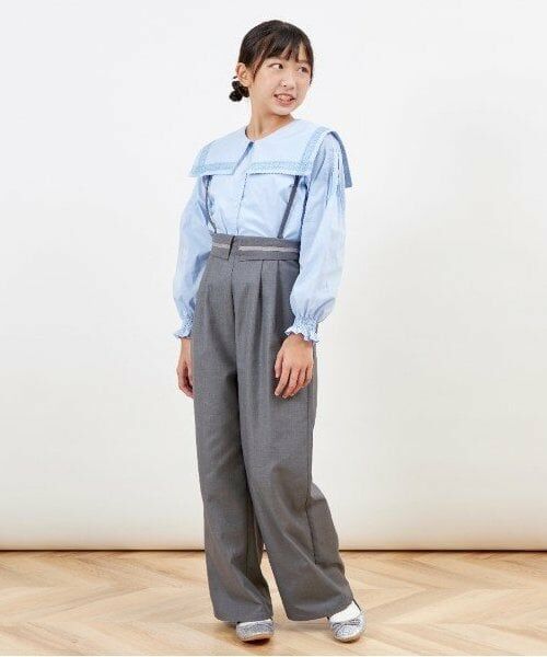 KP / ケーピー シャツ・ブラウス | troislapins ビッグカラーブラウス(140～160) | 詳細10