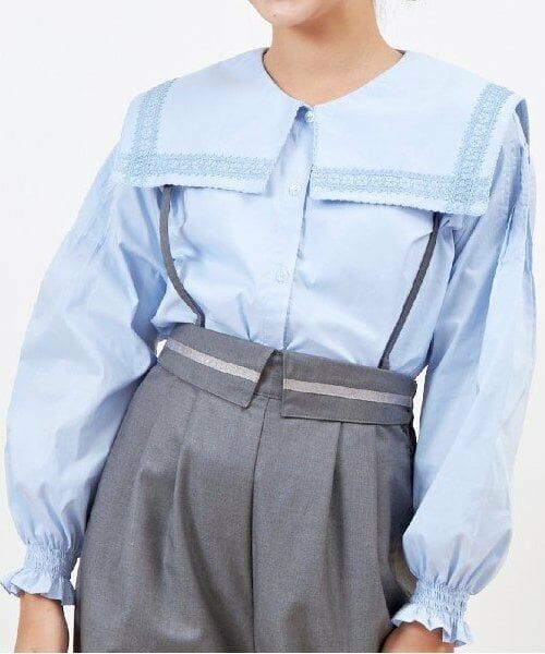 KP / ケーピー シャツ・ブラウス | troislapins ビッグカラーブラウス(140～160) | 詳細12