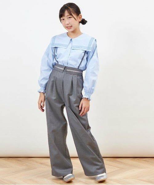 KP / ケーピー シャツ・ブラウス | troislapins ビッグカラーブラウス(140～160) | 詳細9