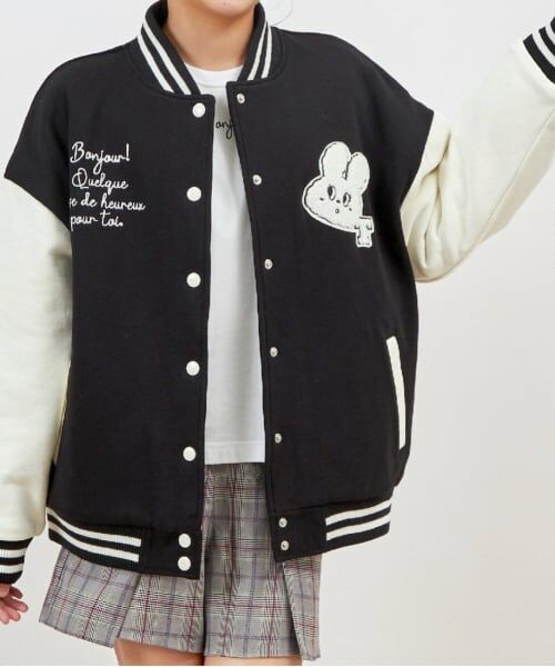 KP / ケーピー ブルゾン | troislapins うさぎワッペンスタジャン(140～160) | 詳細3