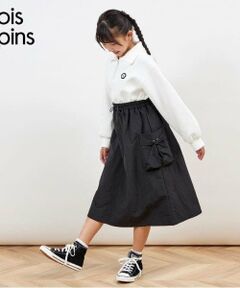 KP / ケーピー ミニ丈・ひざ丈ワンピース | troislapins ハーフジップドッキングカーゴワンピース(140～160)