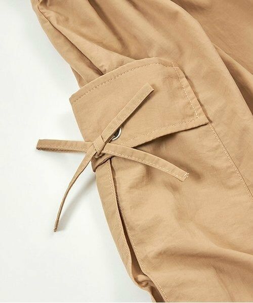 KP / ケーピー ミニ丈・ひざ丈ワンピース | troislapins ハーフジップドッキングカーゴワンピース(140～160) | 詳細10