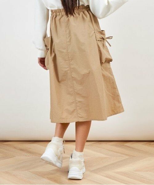 KP / ケーピー ミニ丈・ひざ丈ワンピース | troislapins ハーフジップドッキングカーゴワンピース(140～160) | 詳細14