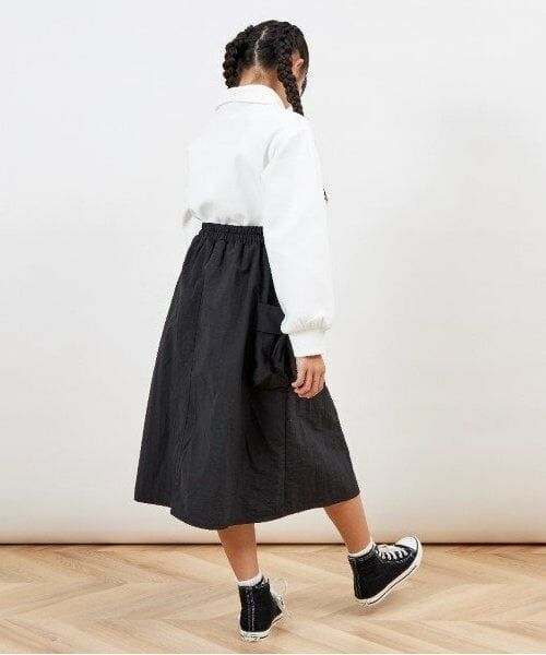 KP / ケーピー ミニ丈・ひざ丈ワンピース | troislapins ハーフジップドッキングカーゴワンピース(140～160) | 詳細16