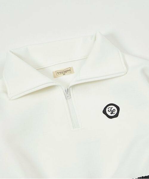 KP / ケーピー ミニ丈・ひざ丈ワンピース | troislapins ハーフジップドッキングカーゴワンピース(140～160) | 詳細3