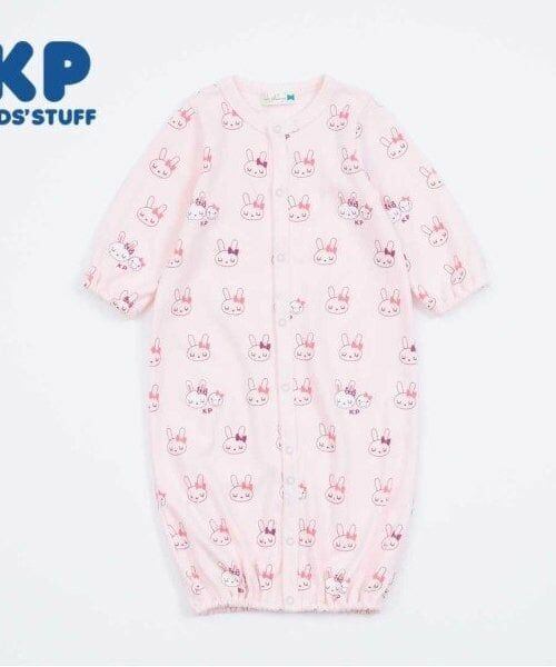 KP / ケーピー ロンパース | KP うさぎ総柄2WAYオール（ピンク）
