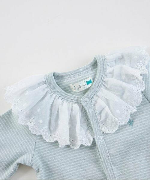 KP / ケーピー ロンパース | KP レース衿ボーダー柄2WAYオール | 詳細11