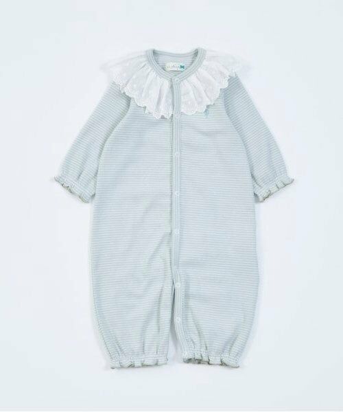 KP / ケーピー ロンパース | KP レース衿ボーダー柄2WAYオール | 詳細17