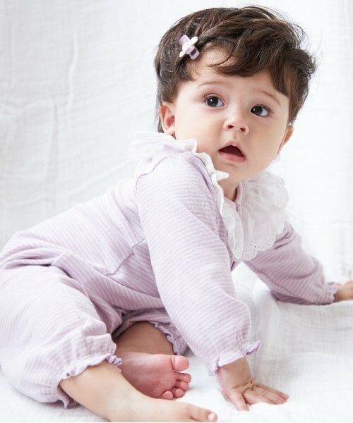 KP / ケーピー ロンパース | KP レース衿ボーダー柄2WAYオール | 詳細2