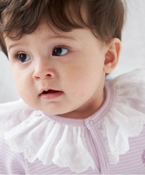 KP / ケーピー ロンパース | KP レース衿ボーダー柄2WAYオール | 詳細4