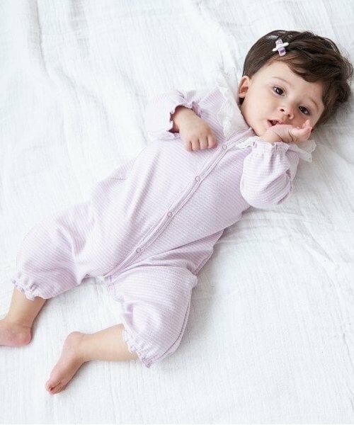 KP / ケーピー ロンパース | KP レース衿ボーダー柄2WAYオール | 詳細5