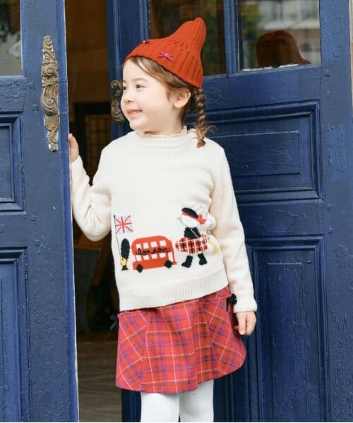 KP / ケーピー ショート・ハーフ・半端丈パンツ | KP(ケーピー)チェックスカート風キュロット(90～140) | 詳細2