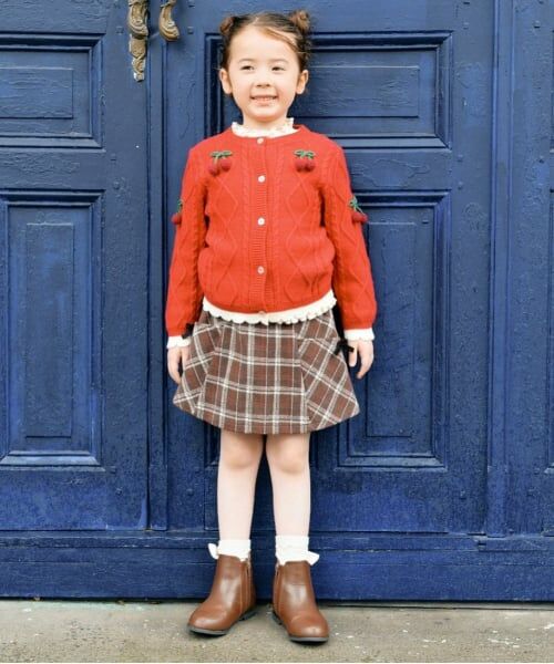 KP / ケーピー ショート・ハーフ・半端丈パンツ | KP(ケーピー)チェックスカート風キュロット(90～140) | 詳細7