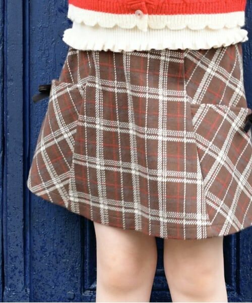 KP / ケーピー ショート・ハーフ・半端丈パンツ | KP(ケーピー)チェックスカート風キュロット(90～140) | 詳細9