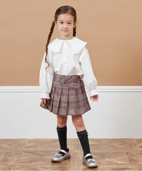 KP / ケーピー ミニ・ひざ丈スカート | KP(ケーピー)チェックプリーツスカート(110～140) | 詳細3