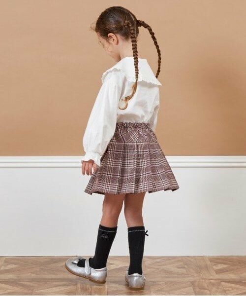 KP / ケーピー ミニ・ひざ丈スカート | KP(ケーピー)チェックプリーツスカート(110～140) | 詳細4