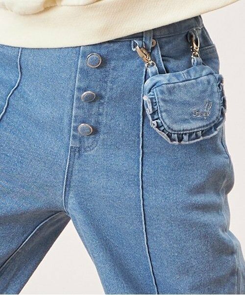 KP / ケーピー その他パンツ | troislapins(トロワラパン)移動ポケット付きデニムパンツ(140~160) | 詳細10