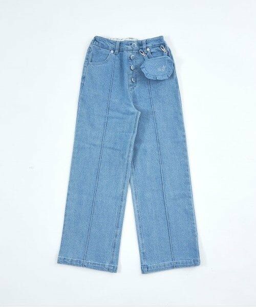 KP / ケーピー その他パンツ | troislapins(トロワラパン)移動ポケット付きデニムパンツ(140~160) | 詳細14