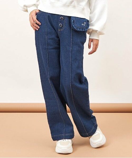 KP / ケーピー その他パンツ | troislapins(トロワラパン)移動ポケット付きデニムパンツ(140~160) | 詳細3
