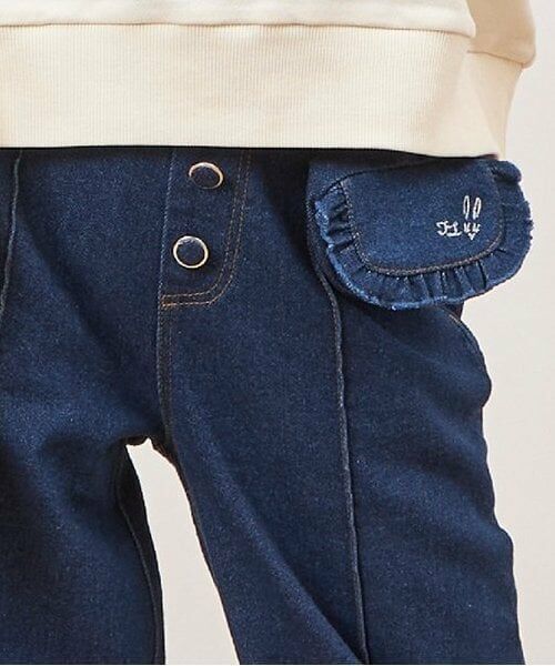 KP / ケーピー その他パンツ | troislapins(トロワラパン)移動ポケット付きデニムパンツ(140~160) | 詳細4