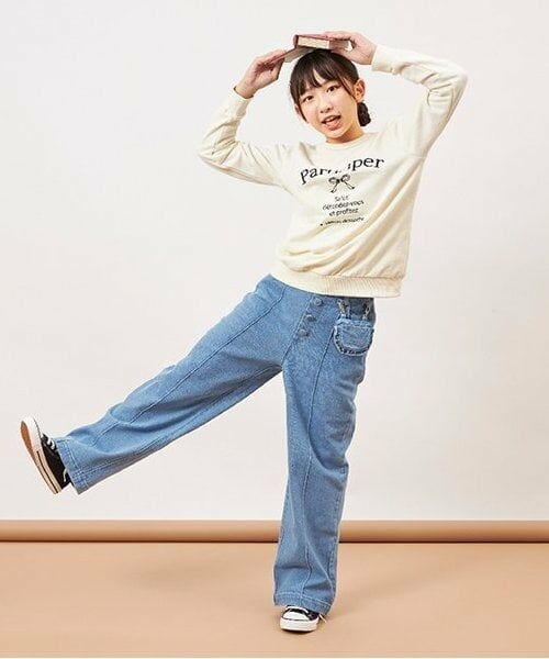 KP / ケーピー その他パンツ | troislapins(トロワラパン)移動ポケット付きデニムパンツ(140~160) | 詳細7