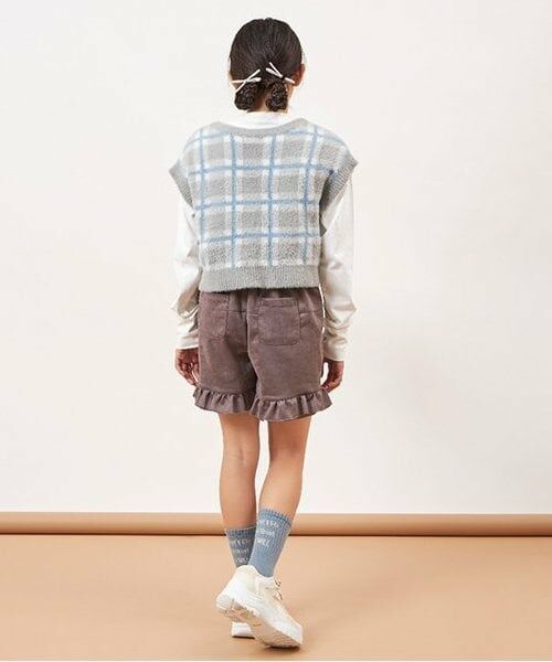 KP / ケーピー ショート・ハーフ・半端丈パンツ | troislapins(トロワラパン)ストレッチスウェードショートパンツ(140~160) | 詳細10