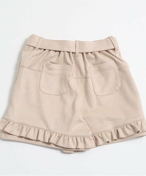 KP / ケーピー ショート・ハーフ・半端丈パンツ | troislapins(トロワラパン)ストレッチスウェードショートパンツ(140~160) | 詳細2