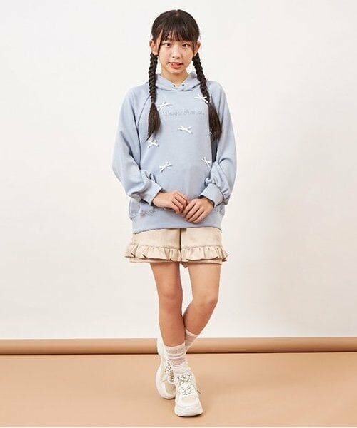 KP / ケーピー ショート・ハーフ・半端丈パンツ | troislapins(トロワラパン)ストレッチスウェードショートパンツ(140~160) | 詳細3