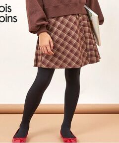 KP / ケーピー ミニ・ひざ丈スカート | troislapins(トロワラパン)ラッププリーツスカート(140～160)