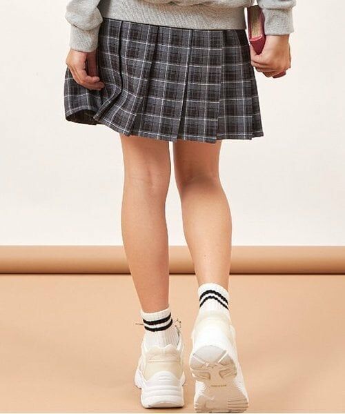 KP / ケーピー ミニ・ひざ丈スカート | troislapins(トロワラパン)ラッププリーツスカート(140～160) | 詳細1