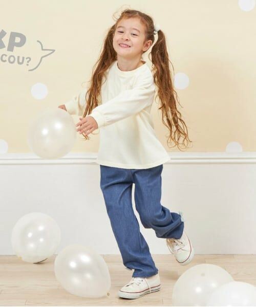 KP / ケーピー その他パンツ | KP coucou(ケーピーククー)裾リボンデニム風パンツ(80～140) | 詳細6