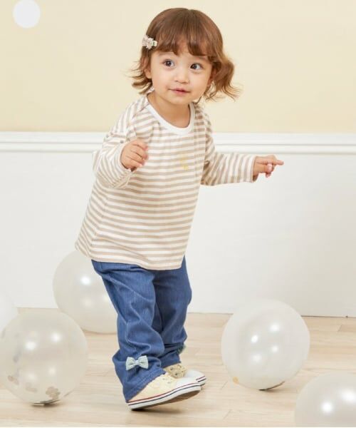 KP / ケーピー その他パンツ | KP coucou(ケーピーククー)裾リボンデニム風パンツ(80～140) | 詳細7