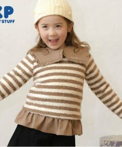 KP / ケーピー その他トップス | KP(ケーピー)衿付きボーダーチュニック(110～140)