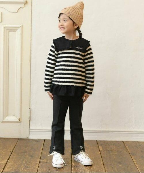 KP / ケーピー その他トップス | KP(ケーピー)衿付きボーダーチュニック(110~140) | 詳細1