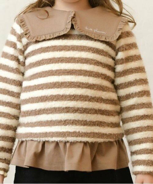 KP / ケーピー その他トップス | KP(ケーピー)衿付きボーダーチュニック(110~140) | 詳細7