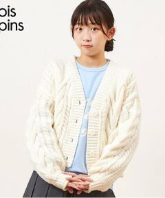 KP / ケーピー カーディガン・ボレロ | troislapins(トロワラパン)ケーブルニットカーディガン(140～160)