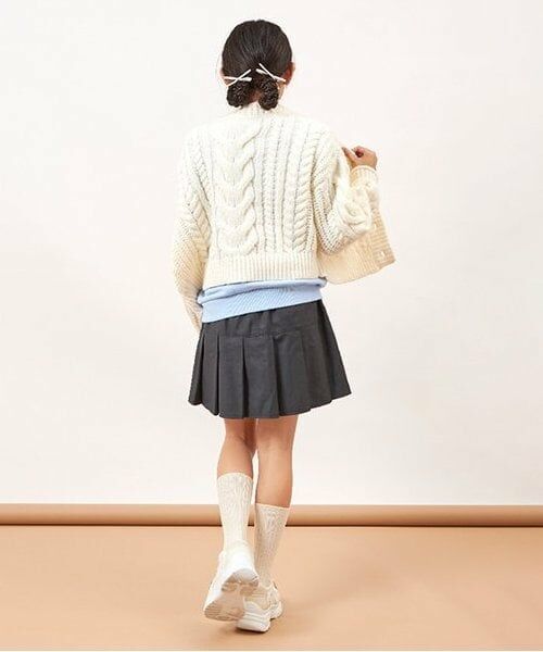 KP / ケーピー カーディガン・ボレロ | troislapins(トロワラパン)ケーブルニットカーディガン(140～160) | 詳細5