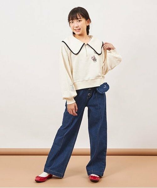 KP / ケーピー スウェット | troislapins(トロワラパン)ビッグカラートレーナー(140～160) | 詳細1