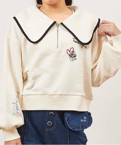 KP / ケーピー スウェット | troislapins(トロワラパン)ビッグカラートレーナー(140～160) | 詳細3